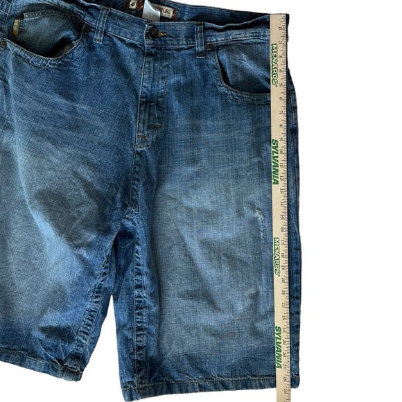 VINTAGE Mecca Jean Shorts Mens 42 Blue Denim Jorts Baggy Hip Hop Y2K 90s - Picture 9 of 12